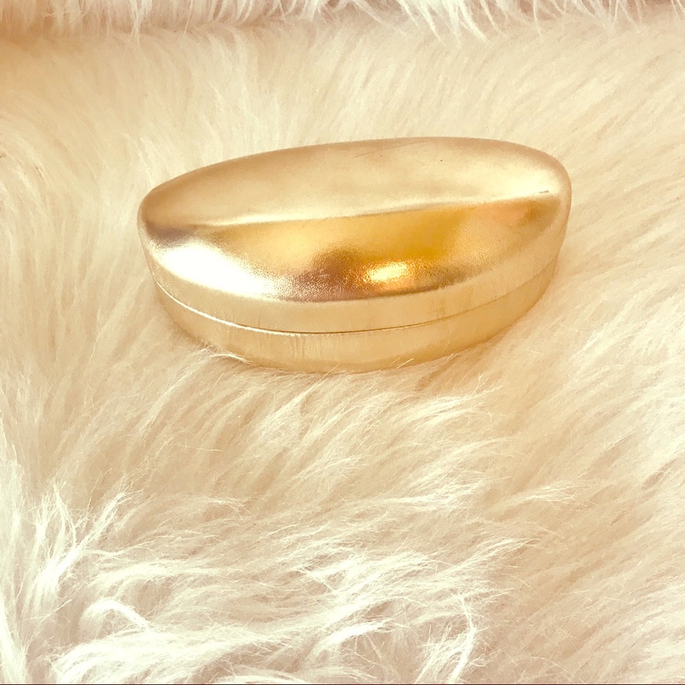 Gold eyeglass case